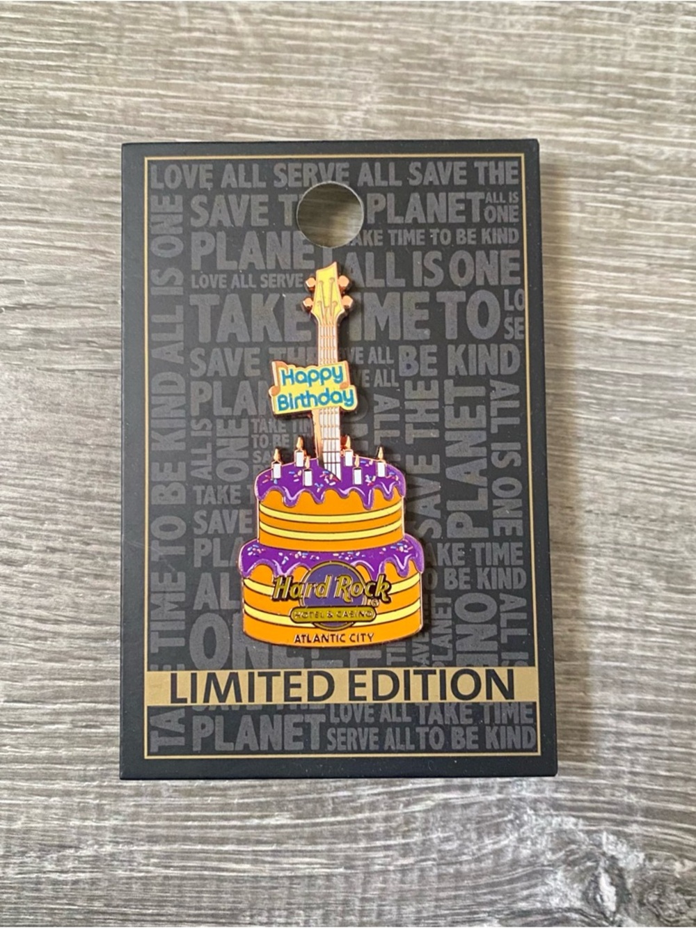 Hard Rock Happy Birthday Limited Edition Guitar Pin